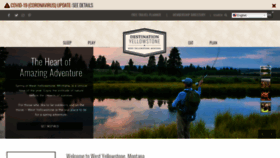 What Destinationyellowstone.com website looked like in 2020 (5 years ago)