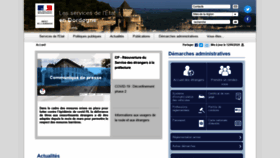 What Dordogne.gouv.fr website looked like in 2020 (3 years ago)