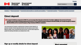 What Directdeposit.gc.ca website looked like in 2020 (3 years ago)