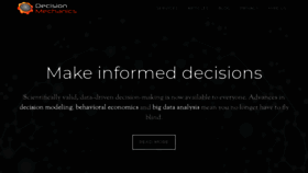 What Decisionmechanics.com website looked like in 2020 (3 years ago)