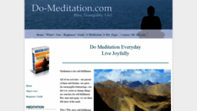 What Do-meditation.com website looked like in 2020 (3 years ago)
