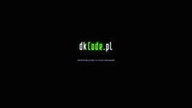 What Dkcode.pl website looked like in 2020 (3 years ago)