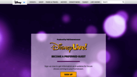 What Disneylive.com website looked like in 2020 (3 years ago)
