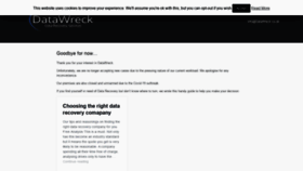What Datawreck.co.uk website looked like in 2020 (5 years ago)