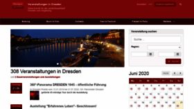 What Dresden-veranstaltungen.de website looked like in 2020 (3 years ago)