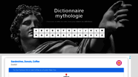 What Dictionnaire-mythologie.com website looked like in 2020 (3 years ago)