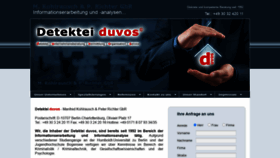 What Detektei-duvos.de website looked like in 2020 (3 years ago)