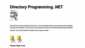 What Directoryprogramming.net website looked like in 2020 (3 years ago)