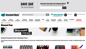 What Discountpens.com website looked like in 2020 (3 years ago)