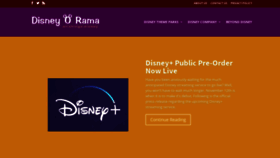 What Disneyorama.com website looked like in 2020 (3 years ago)