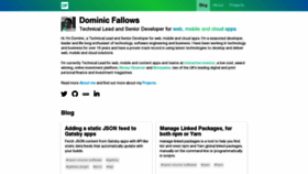 What Dominicfallows.co.uk website looked like in 2020 (3 years ago)