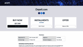 What Dopeit.com website looked like in 2020 (3 years ago)