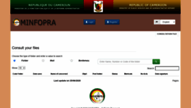 What Dossier.minfopra.gov.cm website looked like in 2020 (3 years ago)