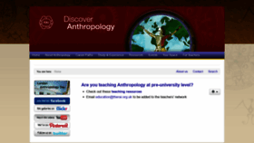What Discoveranthropology.org.uk website looked like in 2020 (3 years ago)