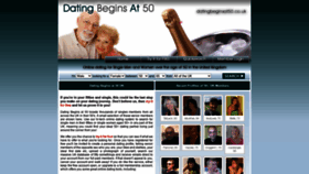 What Datingbeginsat50.co.uk website looked like in 2020 (3 years ago)