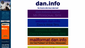 What Dan.info website looked like in 2020 (3 years ago)