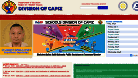 What Depedcapiz.ph website looked like in 2020 (3 years ago)