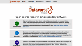 What Dataverse.org website looked like in 2020 (3 years ago)
