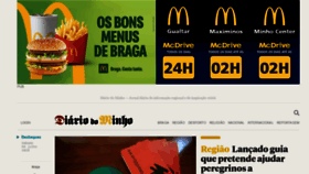 What Diariodominho.pt website looked like in 2020 (3 years ago)