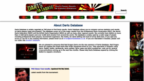 What Dartsdatabase.co.uk website looked like in 2020 (3 years ago)