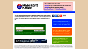What Drivingrouteplanner.com website looked like in 2020 (3 years ago)