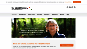 What Die-schreibtrainerin.de website looked like in 2020 (3 years ago)