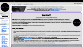 What Depechemode-live.com website looked like in 2020 (3 years ago)