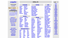 What Dothan.craigslist.org website looked like in 2020 (3 years ago)