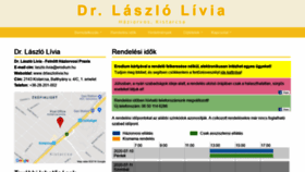 What Drlaszlolivia.hu website looked like in 2020 (3 years ago)