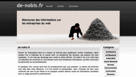 What De-nobis.fr website looked like in 2020 (3 years ago)