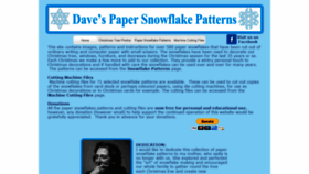 What Daves-snowflakes.com website looked like in 2020 (3 years ago)