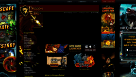 What Dragonfable.com website looked like in 2020 (3 years ago)