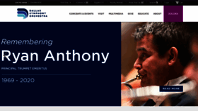 What Dallassymphony.com website looked like in 2020 (3 years ago)
