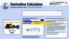 What Derivative-calculator.net website looked like in 2020 (3 years ago)