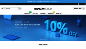 What Dragontouch.com website looked like in 2020 (3 years ago)