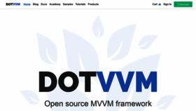 What Dotvvm.com website looked like in 2020 (3 years ago)