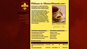 What Dianasdesserts.com website looked like in 2020 (3 years ago)