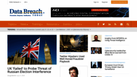 What Databreachtoday.co.uk website looked like in 2020 (3 years ago)