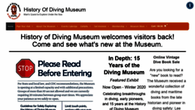 What Divingmuseum.org website looked like in 2020 (3 years ago)