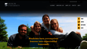 What Depauw.edu website looked like in 2020 (3 years ago)