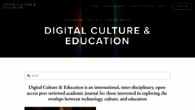 What Digitalcultureandeducation.com website looked like in 2020 (3 years ago)