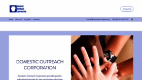 What Domesticoutreach.com website looked like in 2020 (3 years ago)
