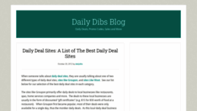 What Dailydibsblog.com website looked like in 2020 (3 years ago)