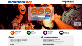 What Domainnameshop.com website looked like in 2020 (3 years ago)