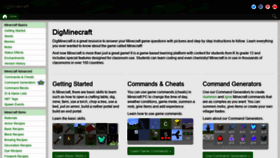 What Digminecraft.com website looked like in 2020 (3 years ago)