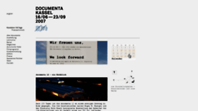 What Documenta12.de website looked like in 2020 (3 years ago)