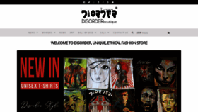 What Disorderboutique.com website looked like in 2020 (3 years ago)