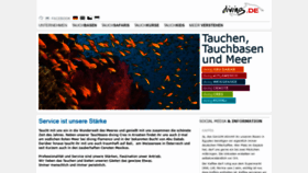 What Diving.de website looked like in 2020 (3 years ago)
