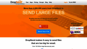What Dropsend.com website looked like in 2020 (3 years ago)