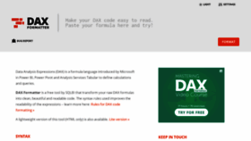 What Daxformatter.com website looked like in 2020 (3 years ago)